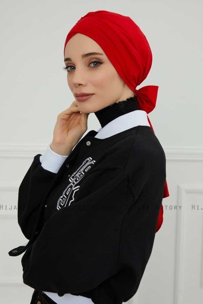 Ellie - Rød Bomull Turban
