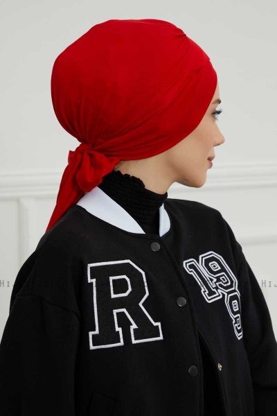 Ellie - Rød Bomull Turban