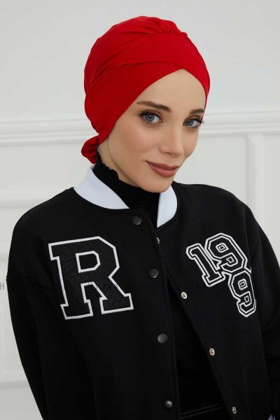 Ellie - Rød Bomull Turban