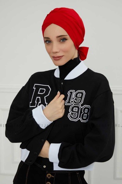 Ellie - Rød Bomull Turban