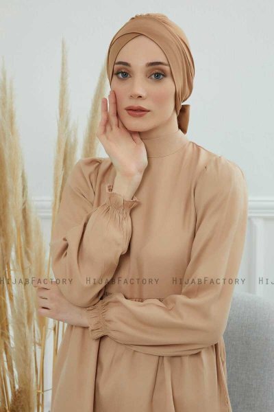Ellie - Lysebrun Bomull Turban