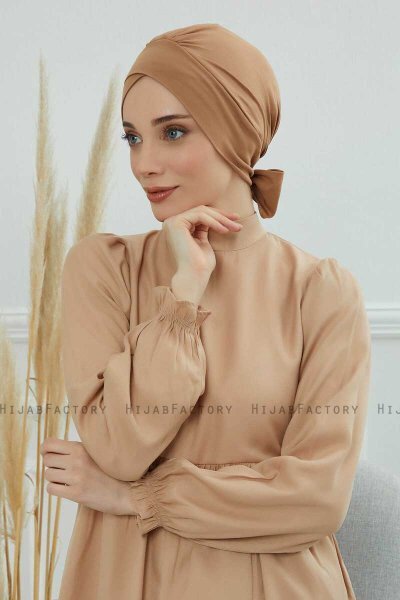 Ellie - Lysebrun Bomull Turban