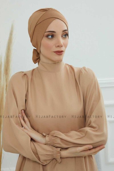 Ellie - Lysebrun Bomull Turban