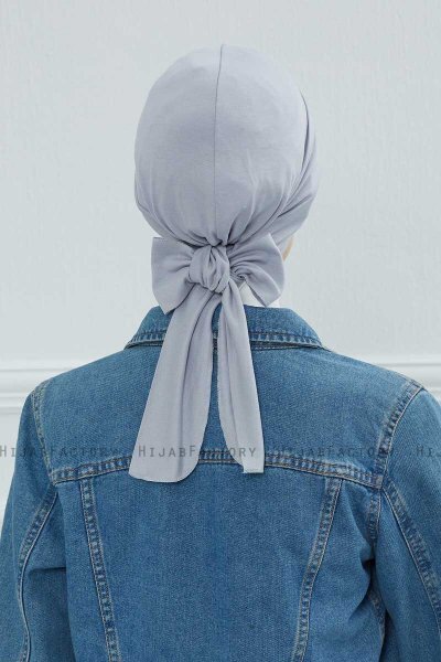 Ellie - Lysegrå Bomull Turban