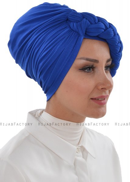 Theresa - Blå Bomull Turban - Ayse Turban
