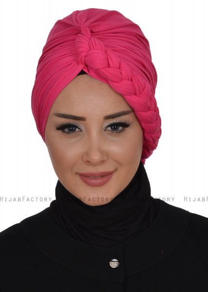 Theresa - Fuchsia Bomull Turban - Ayse Turban