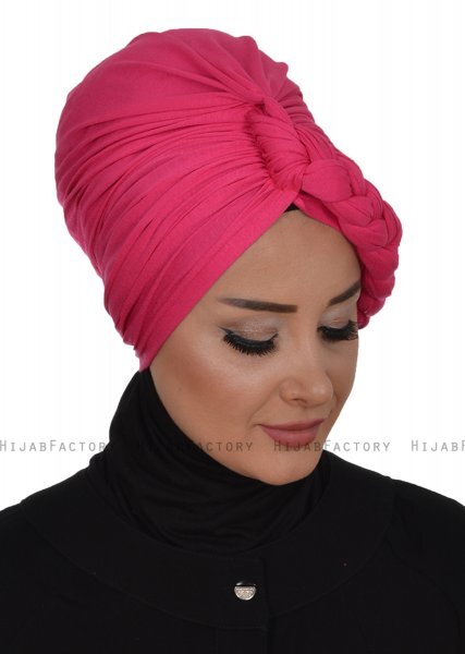 Theresa - Fuchsia Bomull Turban - Ayse Turban