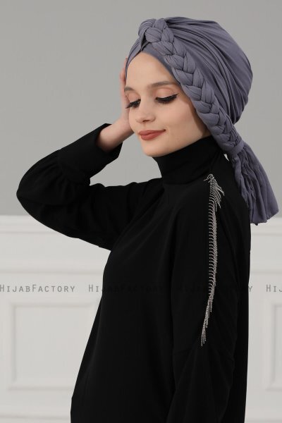 Theresa - Grå Bomull Turban - Ayse Turban