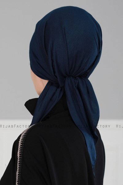 Felicia - Marineblå Bomull Turban