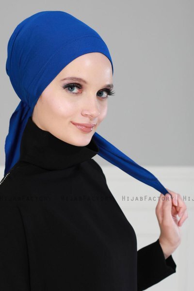 Felicia - Blå Bomull Turban