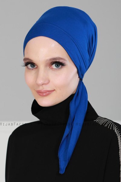 Felicia - Blå Bomull Turban