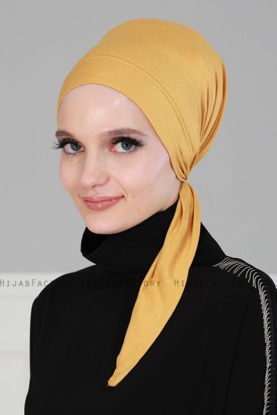 Felicia - Sennepsgul Bomull Turban