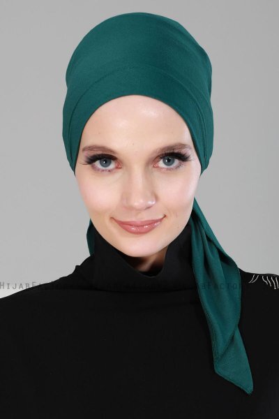 Felicia - Mørk Grønn Bomull Turban