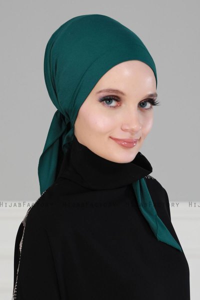 Felicia - Mørk Grønn Bomull Turban