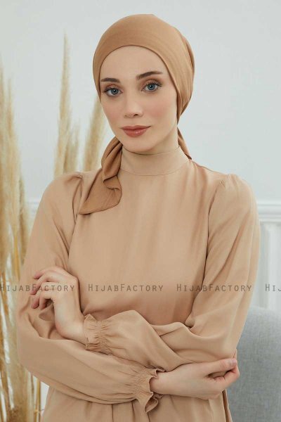 Felicia - Lysebrun Bomull Turban