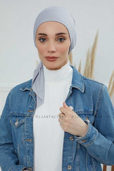 Felicia - Lysegrå Bomull Turban