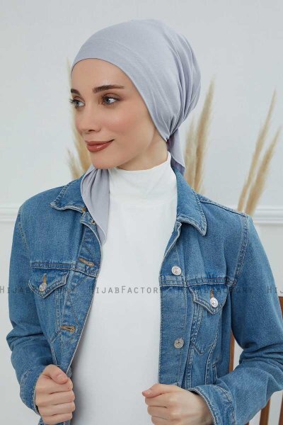Felicia - Lysegrå Bomull Turban