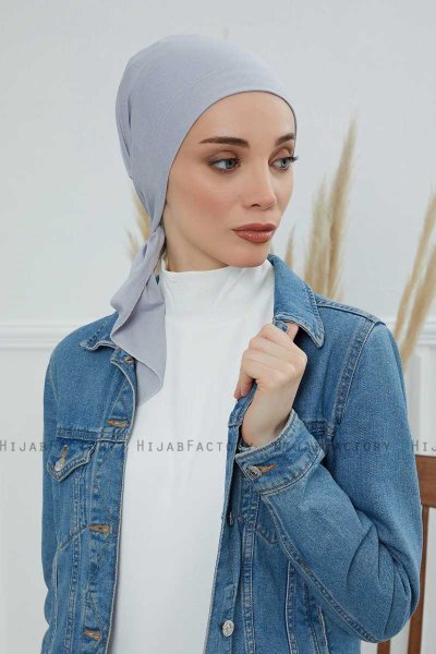 Felicia - Lysegrå Bomull Turban