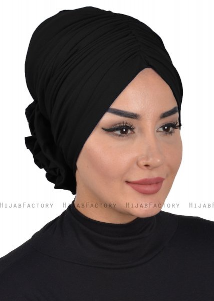 Kerstin - Svart Bomull Turban - Ayse Turban