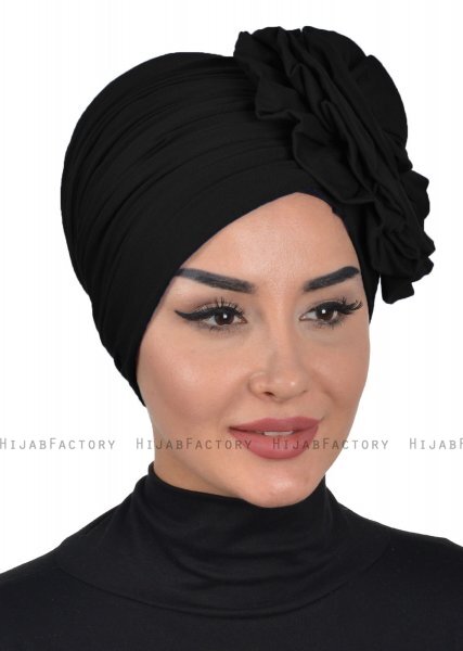 Kerstin - Svart Bomull Turban - Ayse Turban