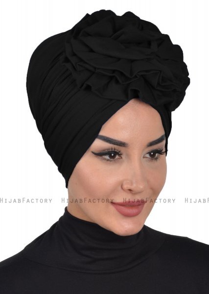 Kerstin - Svart Bomull Turban - Ayse Turban