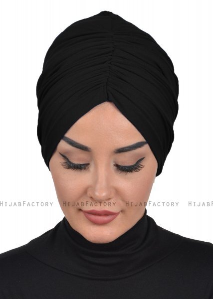 Kerstin - Svart Bomull Turban - Ayse Turban