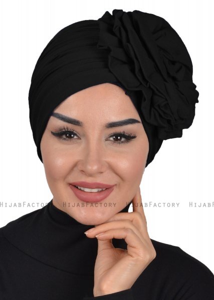Kerstin - Svart Bomull Turban - Ayse Turban