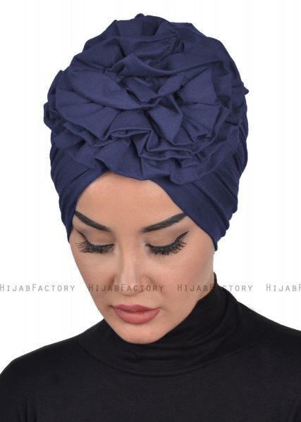 Kerstin - Marineblå Bomull Turban - Ayse Turban