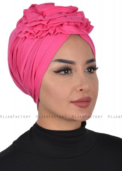Kerstin - Fuchsia Bomull Turban - Ayse Turban