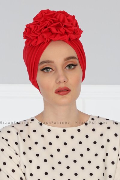 Kerstin - Rød Bomull Turban - Ayse Turban