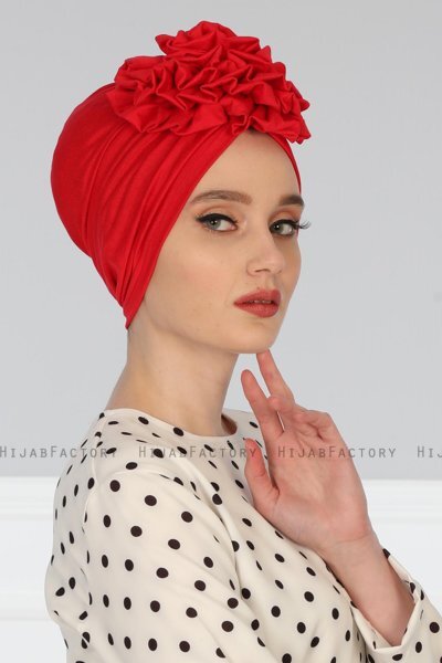 Kerstin - Rød Bomull Turban - Ayse Turban
