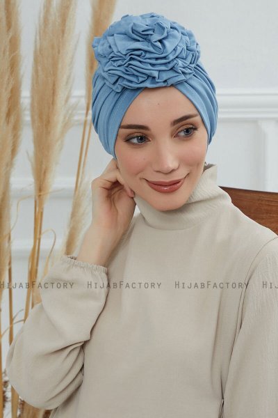 Kerstin - Sky Blue Bomull Turban