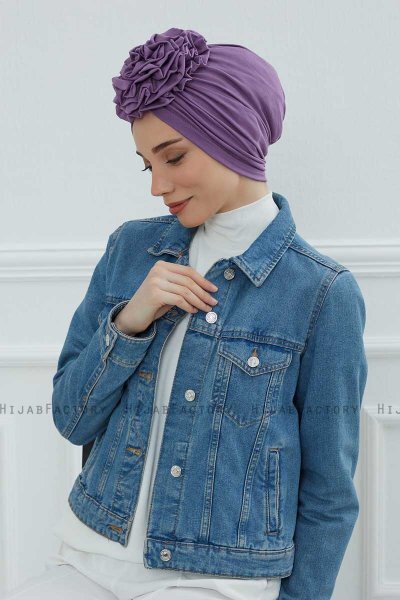 Kerstin - Violet Bomull Turban