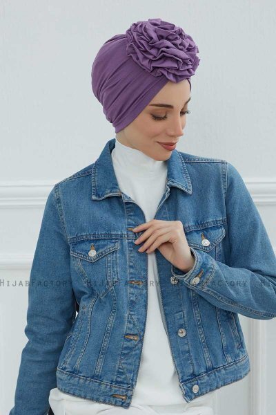 Kerstin - Violet Bomull Turban