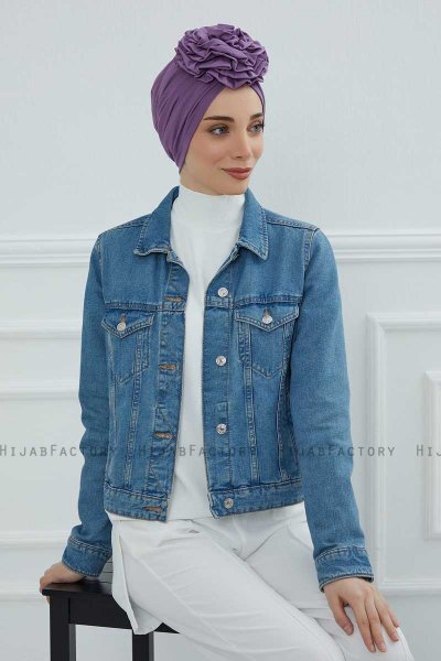 Kerstin - Violet Bomull Turban