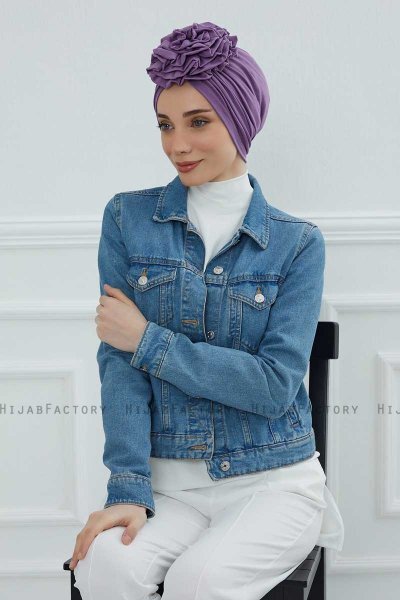 Kerstin - Violet Bomull Turban
