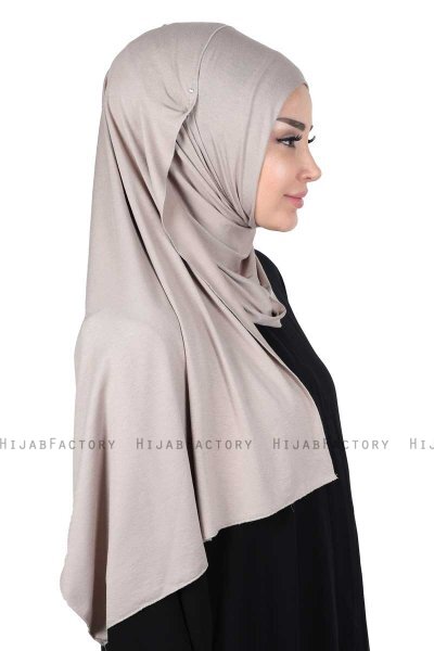 Sigrid - Taupe Bumull Hijab - Ayse Turban