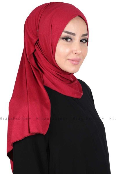 Sigrid - Bordeaux Bumull Hijab - Ayse Turban