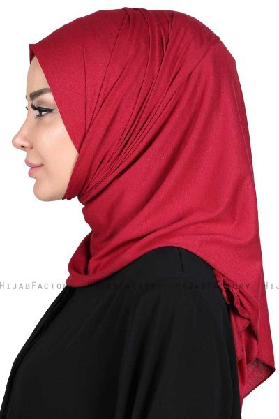 Sigrid - Bordeaux Bumull Hijab - Ayse Turban