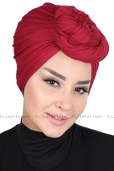 Sigrid - Bordeaux Bumull Hijab - Ayse Turban