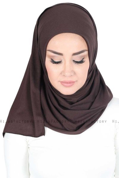 Sigrid - Brun Bumull Hijab - Ayse Turban