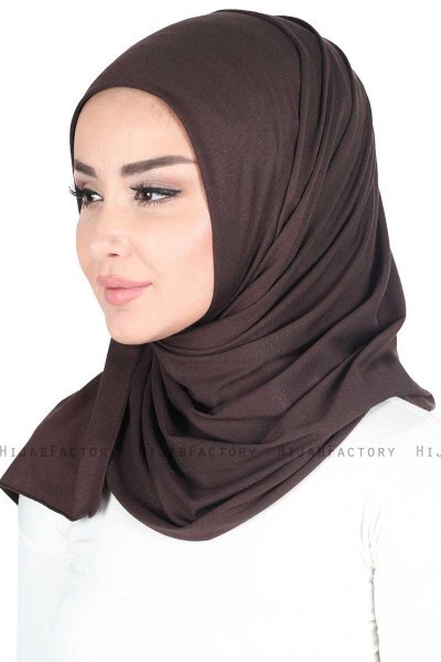 Sigrid - Brun Bumull Hijab - Ayse Turban