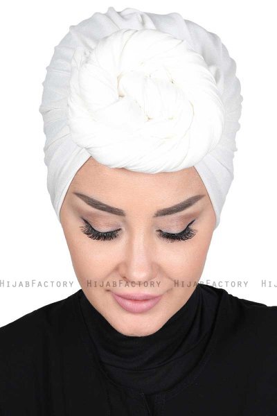 Sigrid - Creme Bumull Hijab - Ayse Turban