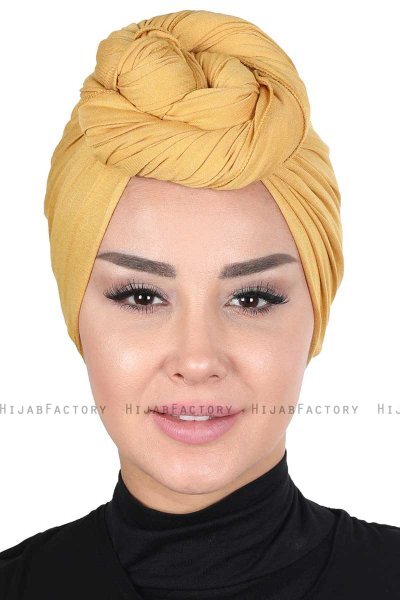 Sigrid - Sennepsgul Bumull Hijab - Ayse Turban