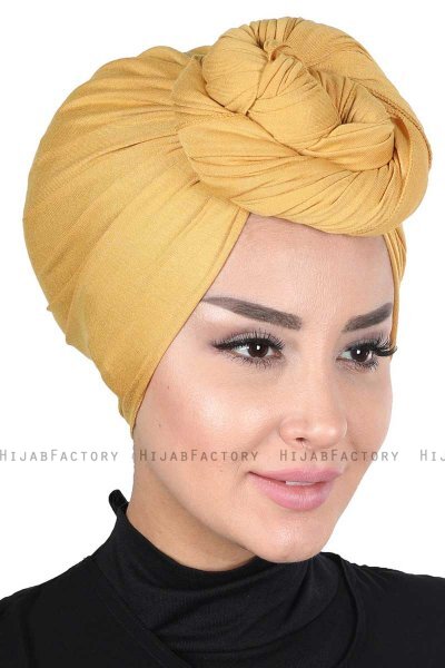 Sigrid - Sennepsgul Bumull Hijab - Ayse Turban