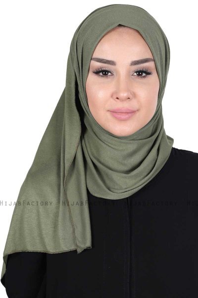 Sigrid - Khaki Bumull Hijab - Ayse Turban