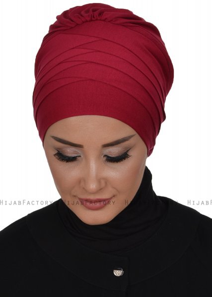Monica - Bordeaux Bomull Turban - Ayse Turban