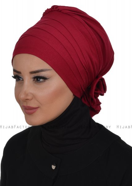 Monica - Bordeaux Bomull Turban - Ayse Turban