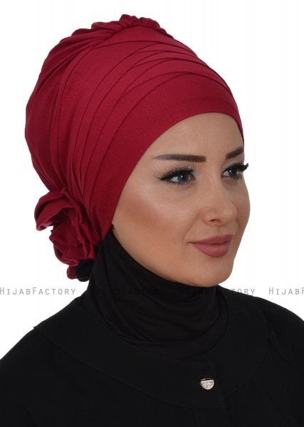 Monica - Bordeaux Bomull Turban - Ayse Turban