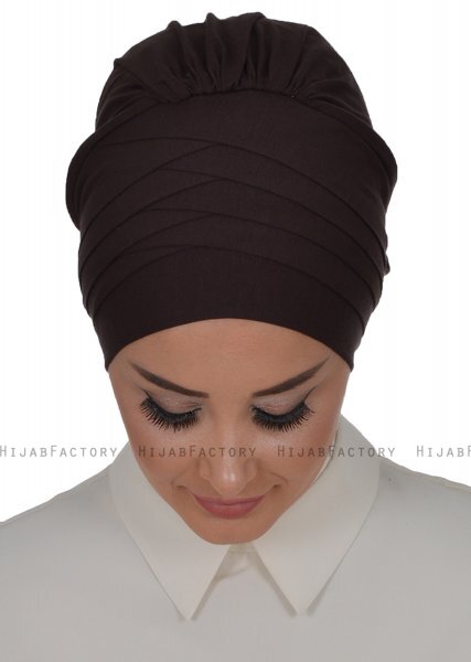 Monica - Brun Bomull Turban - Ayse Turban